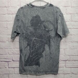 Solo Leveling ARISE Anime Graphic Shirt Mens M Acid Wash Grunge Streetwear
